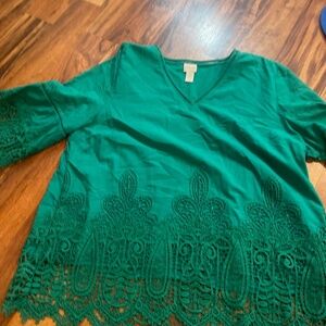 Green chicos business casual blouse